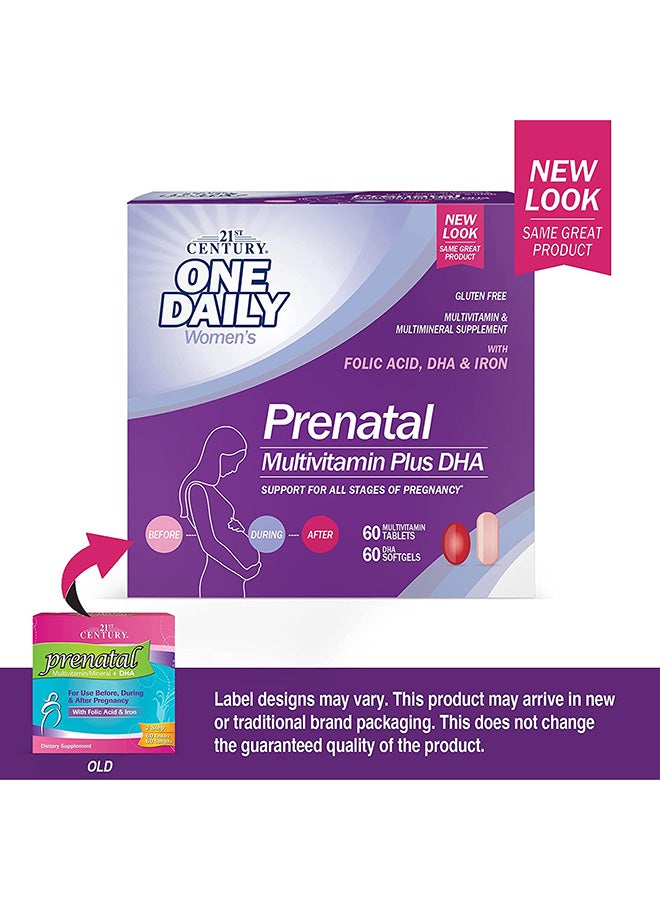 21st Century PreNatal Multivitamin Plus DHA - 120 Softgels - Image 2